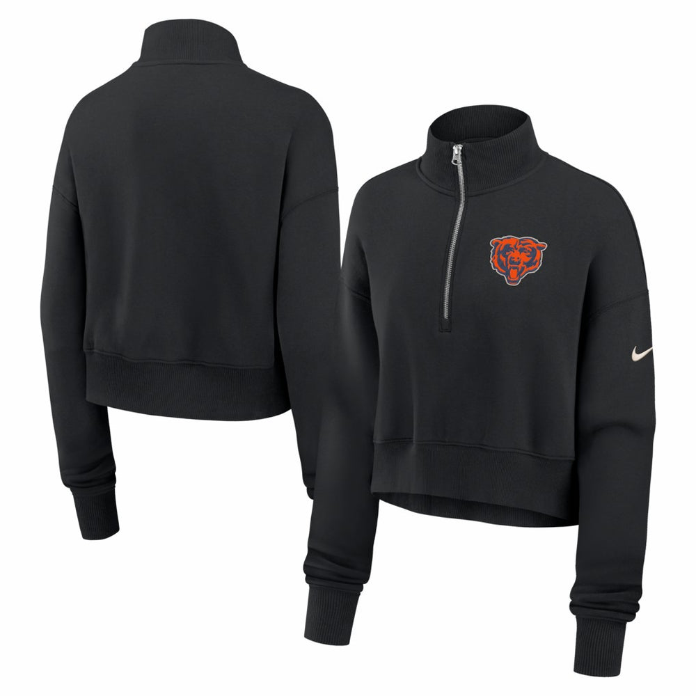 Chicago Bears Women's Legacy Phoenix Fleece Cropped Half-Zip Sweatshirt | NFL Sale