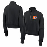 Denver Broncos Women's Legacy Phoenix Fleece Cropped Half-Zip Sweatshirt | NFL Online