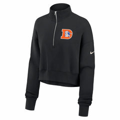 Denver Broncos Women's Legacy Phoenix Fleece Cropped Half-Zip Sweatshirt | NFL Online