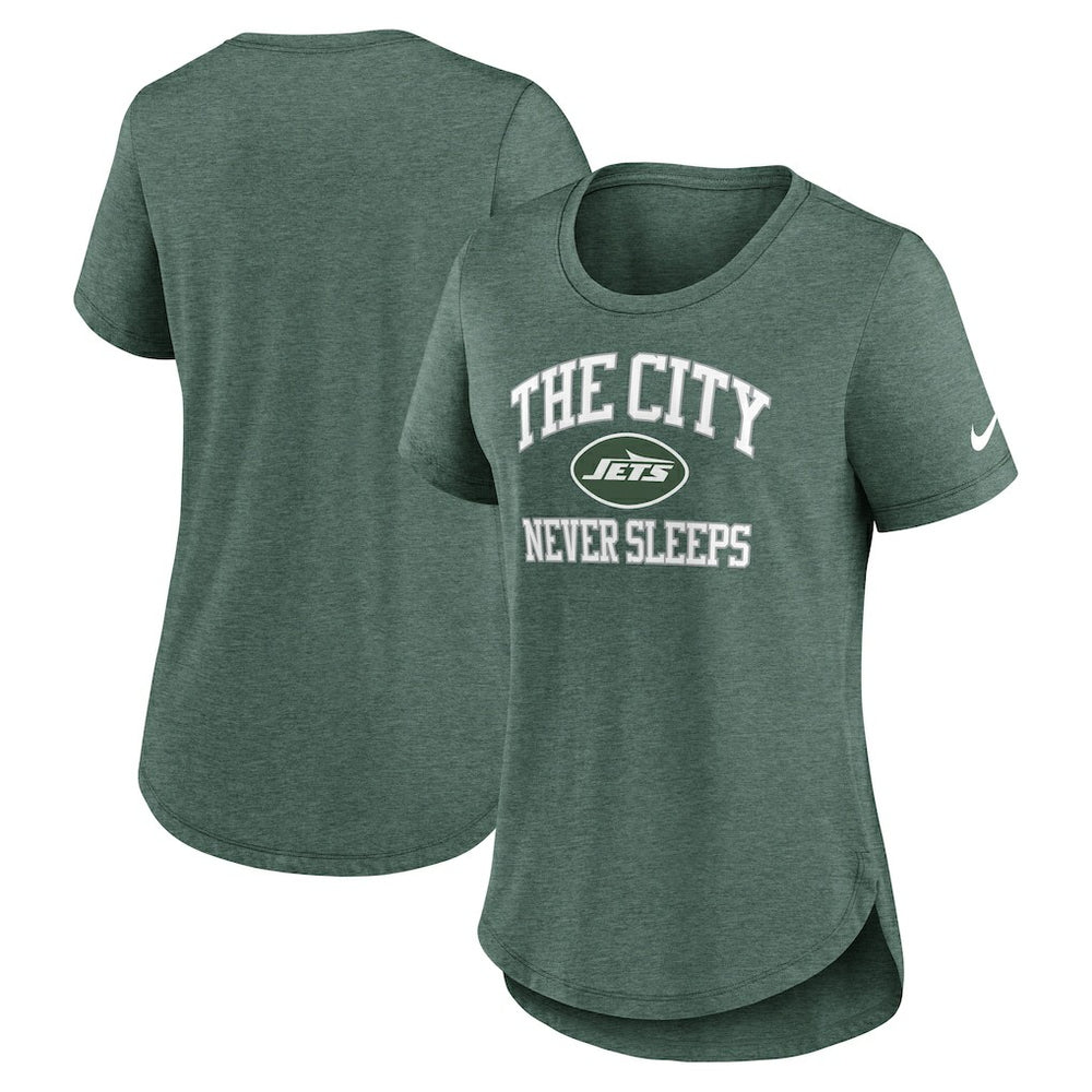 New York Jets Women's The City Never Sleeps Tri-Blend T-Shirt | NFL Sale