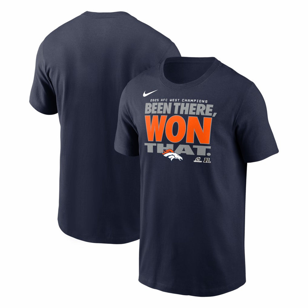 Denver Broncos 2025 AFC West Division Champions Locker Room Trophy Collection T-Shirt | NFL Online
