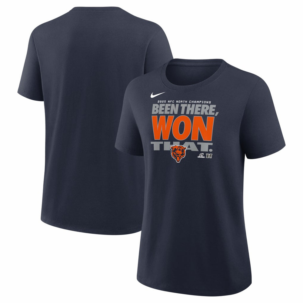 Chicago Bears Women's 2025 NFC North Division Champions Locker Room Trophy Collection T-Shirt | NFL On sale