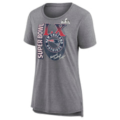 New England Patriots Women's Super Bowl LX Retro Tri-Blend T-Shirt | NFL On sale