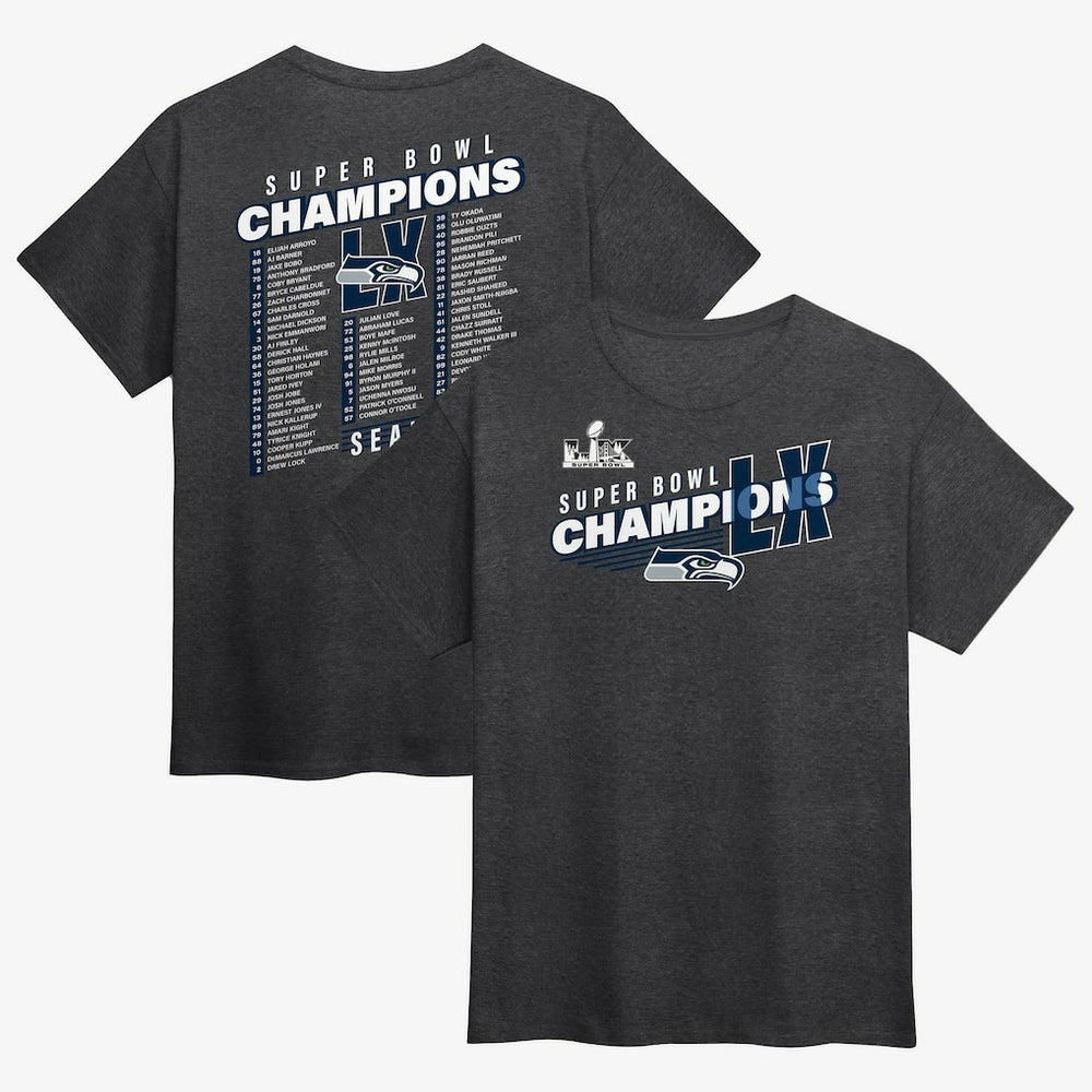 Seattle Seahawks Super Bowl LX Champions Best Teammates Roster T-Shirt | NFL Online
