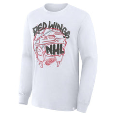 Detroit Red Wings Fanatics Star Helmet Legacy Long Sleeve T-Shirt - NHL T-shirts