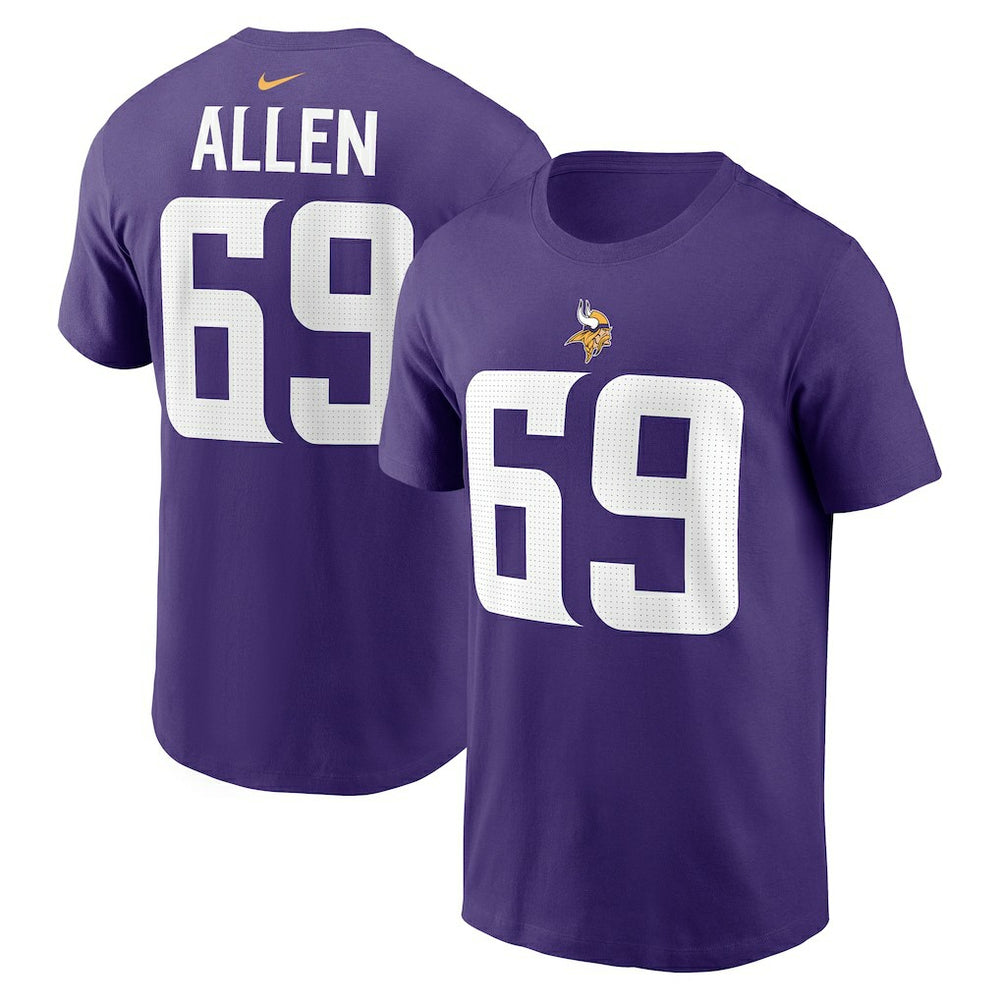 Minnesota Vikings Jared Allen Retired Player Name & Number T-Shirt | NFL New