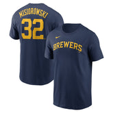 Jacob Misiorowski Milwaukee Brewers Nike Fuse Name & Number T-Shirt - MLB T-shirts