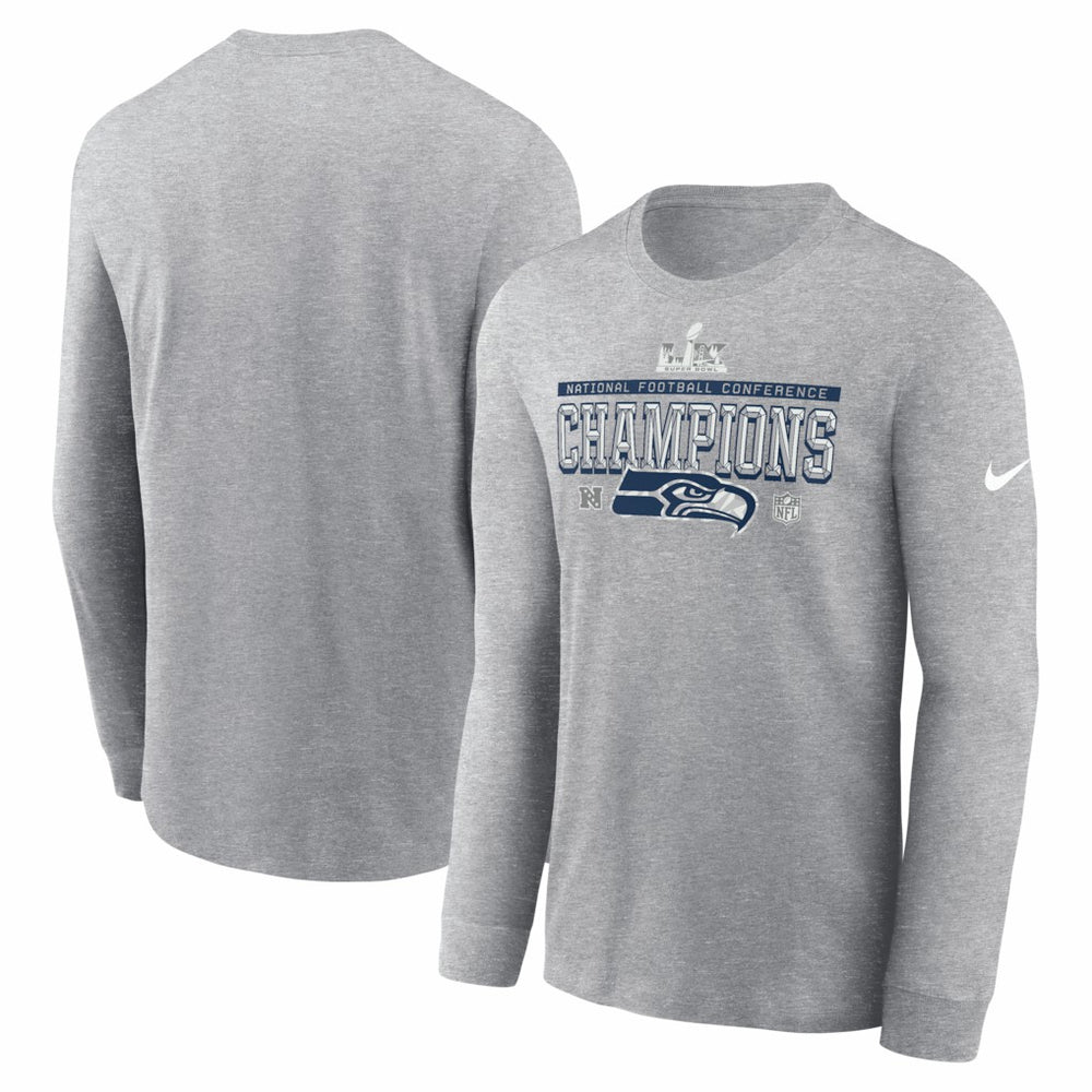 Seattle Seahawks 2025 NFC Champions Locker Room Trophy Collection Long Sleeve T-Shirt | NFL On sale