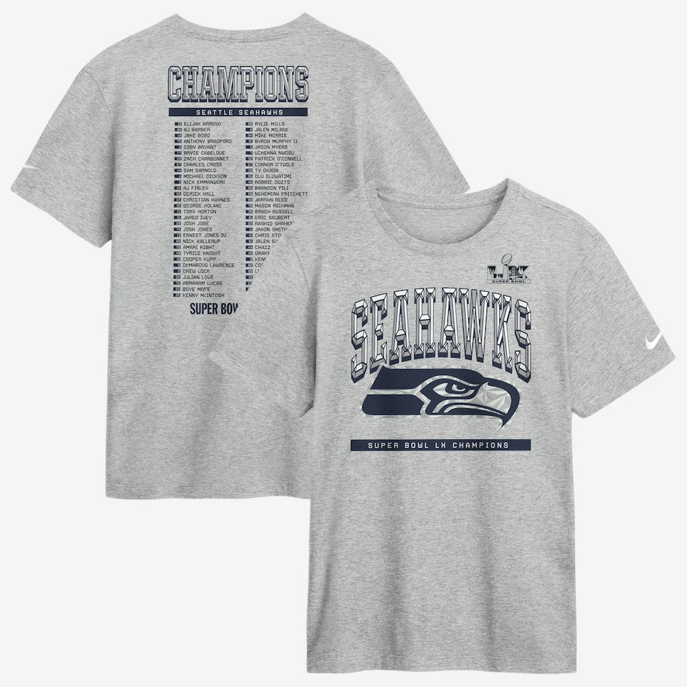 Seattle Seahawks Super Bowl LX Champions Ice Classic Roster T-Shirt | NFL Near me
