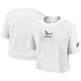 Philadelphia Eagles Women's Striped Cropped T-Shirt | NFL Online