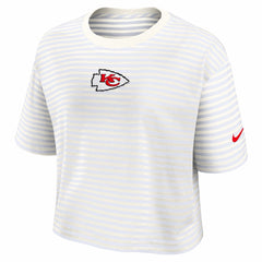 Kansas City Chiefs Women's Striped Cropped T-Shirt | NFL US