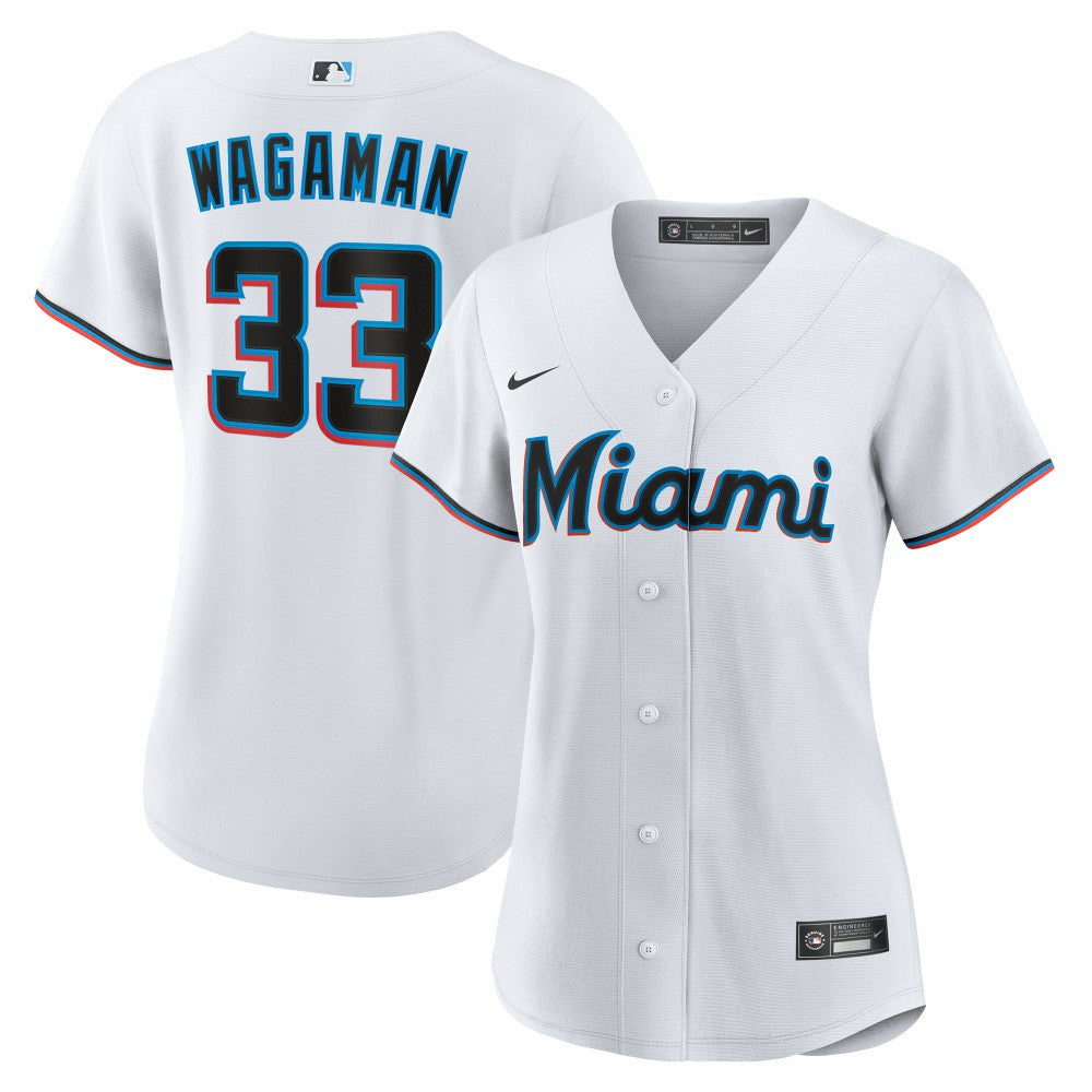 Eric Wagaman Miami Marlins Nike Women's Home Replica Jersey - MLB Jerseys