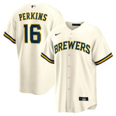 Blake Perkins Milwaukee Brewers Nike Home Replica Jersey - MLB Jerseys