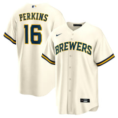 Blake Perkins Milwaukee Brewers Nike Home Replica Jersey - MLB Jerseys