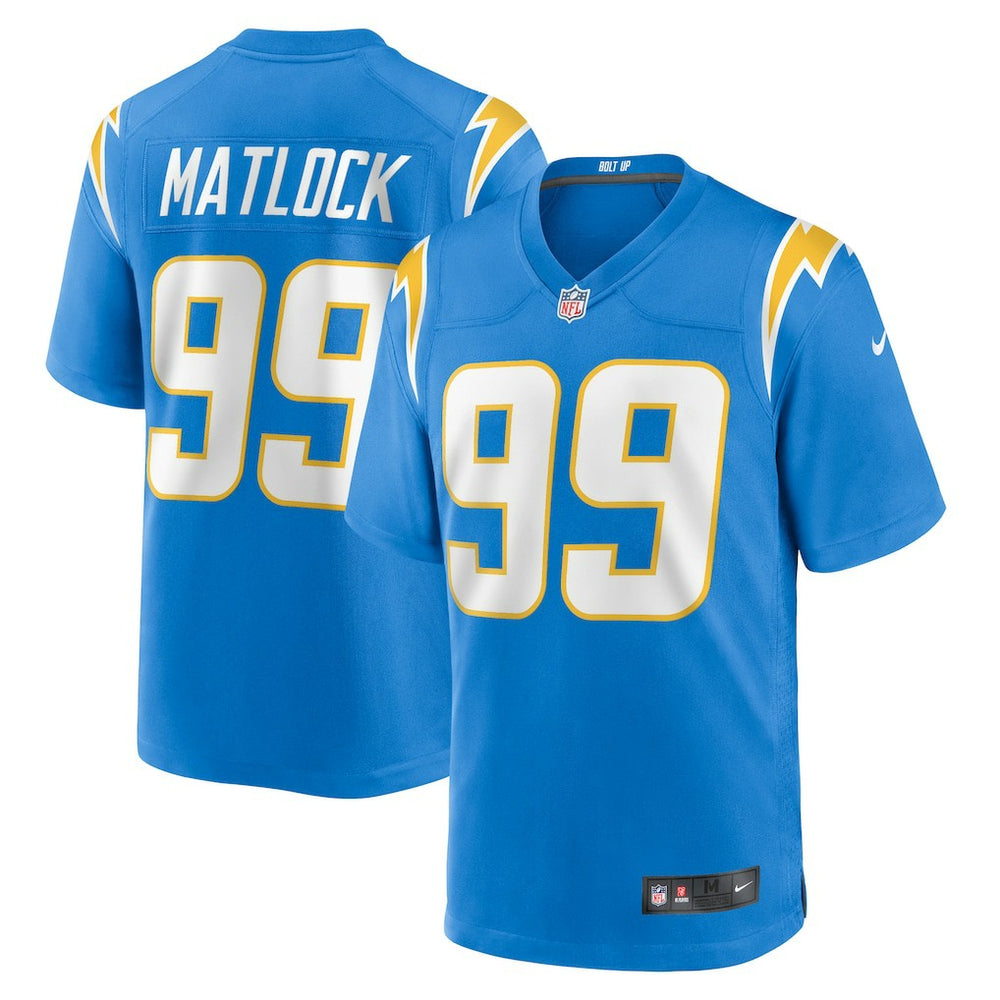 Los Angeles Chargers Scott Matlock Team Game Jersey | NFL Discount