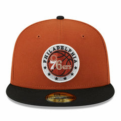 Rust/Black Philadelphia 76ers Two-Tone 59FIFTY Fitted Hat | NBA