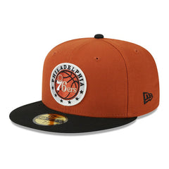 Rust/Black Philadelphia 76ers Two-Tone 59FIFTY Fitted Hat | NBA