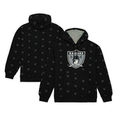 Las Vegas Raiders Allover Print Fleece Pullover Hoodie | NFL Outlet