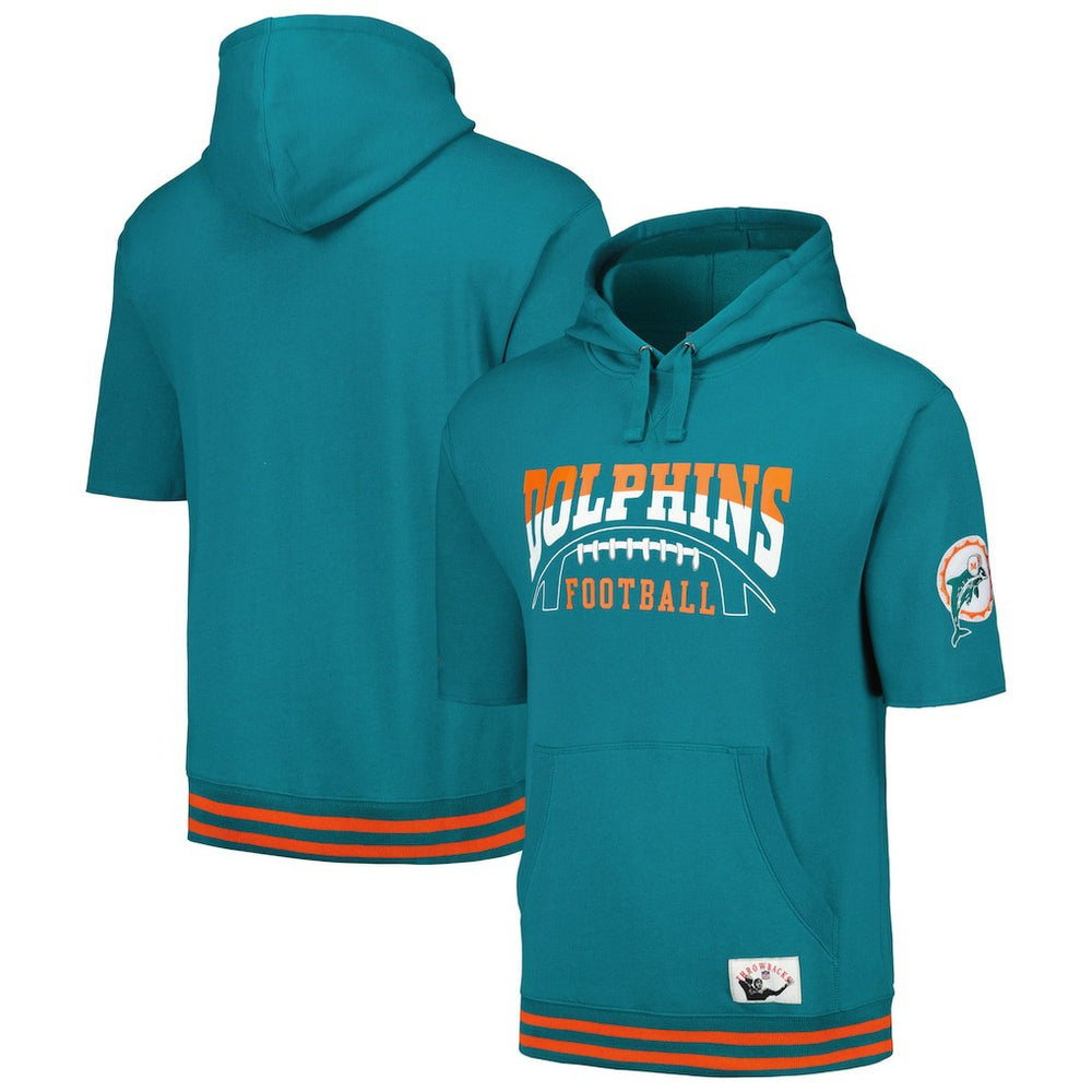 Miami Dolphins Pre-Game Short Sleeve Pullover Hoodie | NFL US