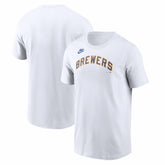 Milwaukee Brewers Nike Cooperstown Collection Wordmark T-Shirt - MLB T-shirts