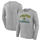 Athletics Logo Athletic Heart & Soul Long Sleeve T-Shirt - MLB T-shirts