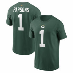 Green Bay Packers Micah Parsons Name & Number T-Shirt | NFL Outlet