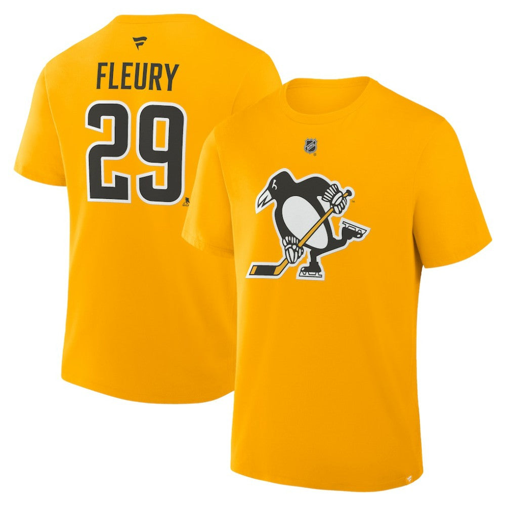 Marc-Andre Fleury Pittsburgh Penguins Fanatics Authentic Stack Name & Number T-Shirt - NHL T-shirts