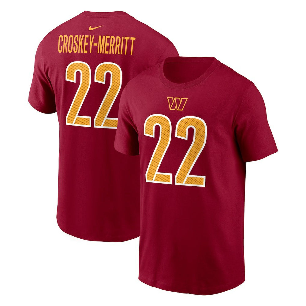 Washington Commanders Jacory Croskey-Merritt Player Name & Number T-Shirt | NFL Sale