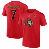 Brady Tkachuk Ottawa Senators Fanatics Captain's Patch Authentic Stack Name & Number T-Shirt - NHL T-shirts