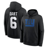 New York Giants Jaxson Dart Player Name & Number Fleece Hoodie | NFL Online