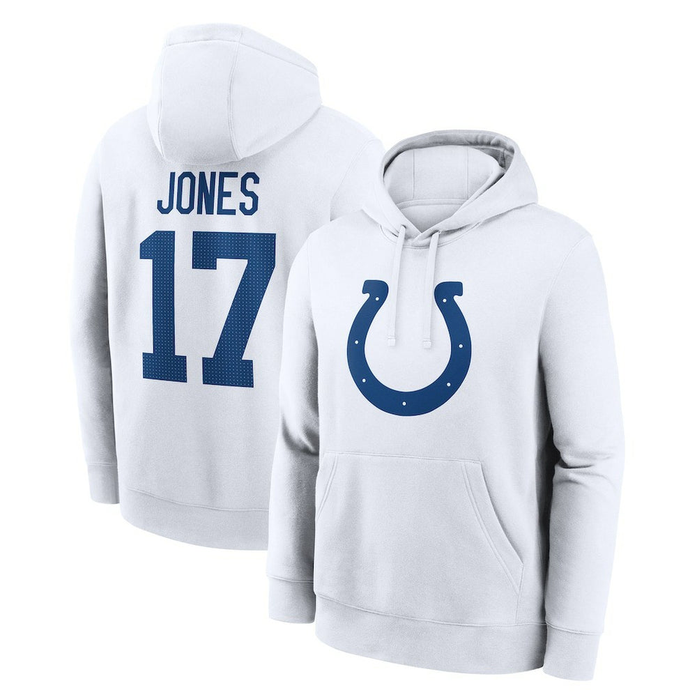 Indianapolis Colts Daniel Jones Player Name & Number Fleece Hoodie | NFL New