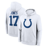Indianapolis Colts Daniel Jones Player Name & Number Fleece Hoodie | NFL New
