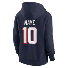 New England Patriots Drake Maye Women's Player Name & Number Fleece Hoodie | NFL US