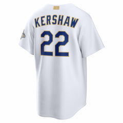 Clayton Kershaw Los Angeles Dodgers Nike 2026 Gold Collection Stadium Jersey - MLB Jerseys