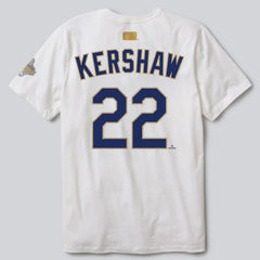 Clayton Kershaw Los Angeles Dodgers Nike 2026 Gold Collection Player Name & Number T-Shirt - MLB T-shirts
