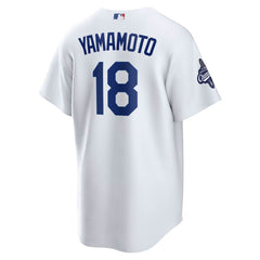 Yoshinobu Yamamoto Los Angeles Dodgers Nike 2025 World Series Champions Home Replica Jersey - MLB Jerseys