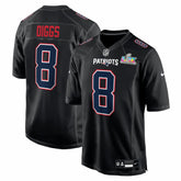New England Patriots Stefon Diggs Super Bowl LX Patch Carbon Fashion Game Jersey | NFL Discount