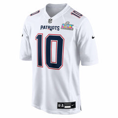 New England Patriots Drake Maye Super Bowl LX Patch Tundra Fashion Game Jersey | NFL New