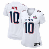 New England Patriots Drake Maye Women's Super Bowl LX Patch Tundra Fashion Game Jersey | NFL Hot