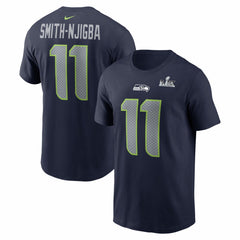 Seattle Seahawks Jaxon Smith-Njigba Super Bowl LX Patch Name & Number T-Shirt | NFL Sale