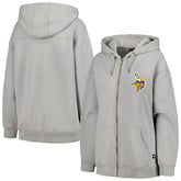 Minnesota Vikings The Wild Collective Women's Faux Fur Lined Tri-Blend Full-Zip Hoodie | NFL Hot