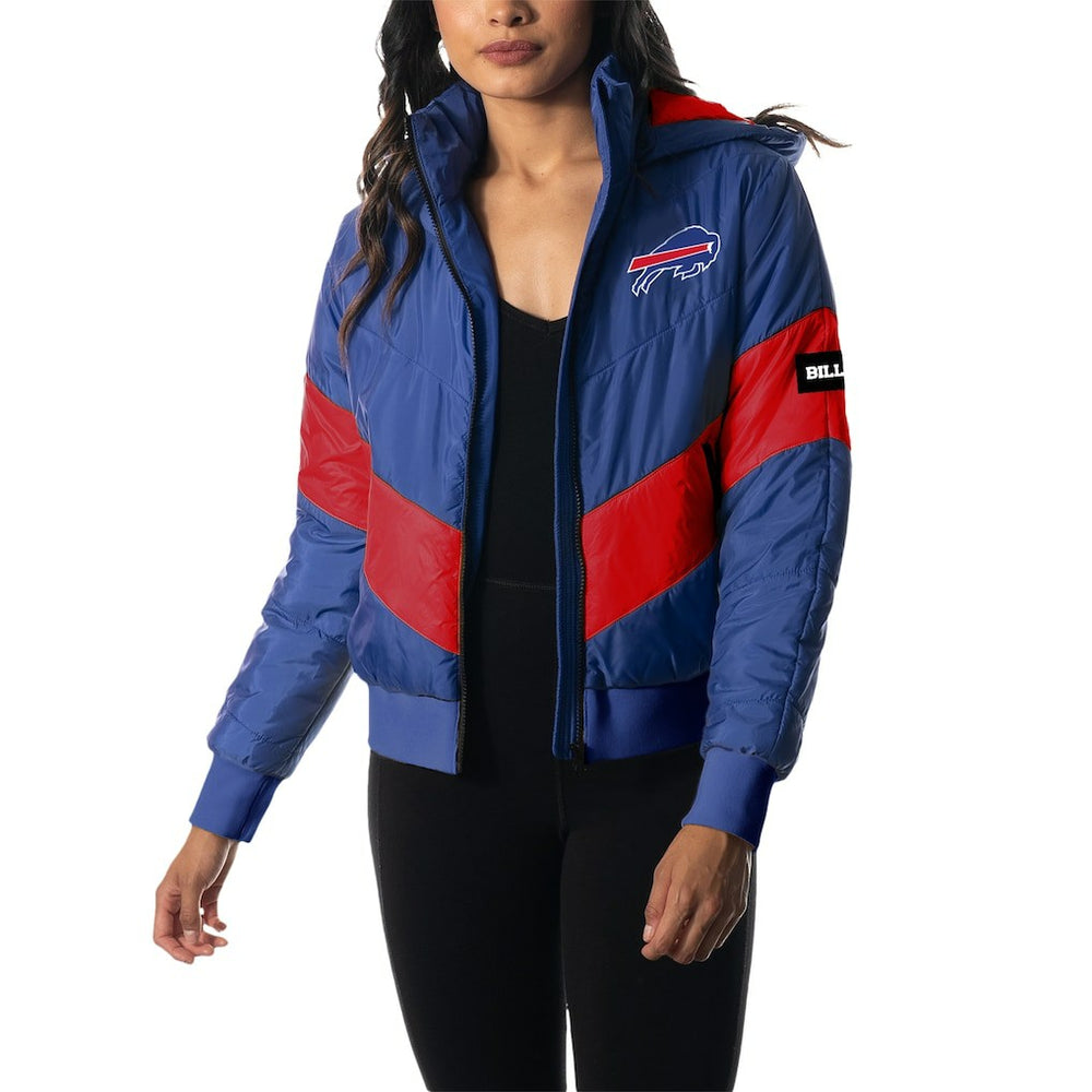Buffalo Bills The Wild Collective Women's Puffer Full-Zip Hoodie | NFL Discount