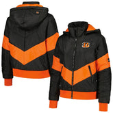 Cincinnati Bengals The Wild Collective Women's Puffer Full-Zip Hoodie | NFL Outlet
