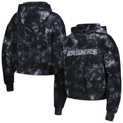 Las Vegas Raiders The Wild Collective Women's Tie-Dye Cropped Pullover Hoodie | NFL Online
