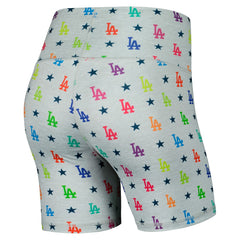 Los Angeles Dodgers Terez Women's TLC Rainbow Shorts - MLB Shorts