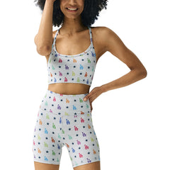 Los Angeles Dodgers Terez Women's TLC Rainbow Shorts - MLB Shorts