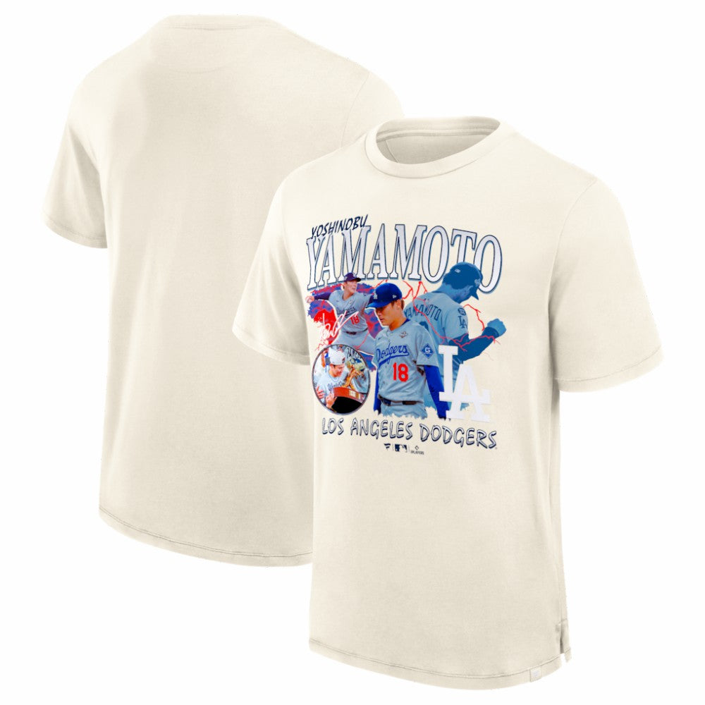 Yoshinobu Yamamoto Los Angeles Dodgers Fanatics Montage T-Shirt - MLB T-shirts