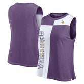 Minnesota Vikings Women's Script Color Block Tank Top | NFL Discount