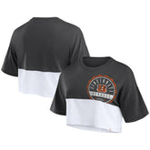 Cincinnati Bengals Women's Boxy Color Split Cropped T-Shirt | NFL On sale