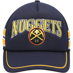Navy Denver Nuggets '47 Sidebrand Stripes Trucker Adjustable Hat sale | NBA
